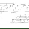 Cadă independentă Mexen Dora 150 x 75 cm, albă/neagră, preaplin auriu roz - 52071507575-60