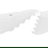 Mexen Dora cadă freestanding 160 x 75 cm, albă, preaplin crom - 52071607500-01
