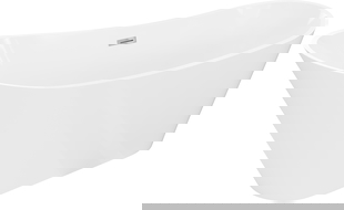 Mexen Dora cadă freestanding 160 x 75 cm, albă, preaplin crom - 52071607500-01