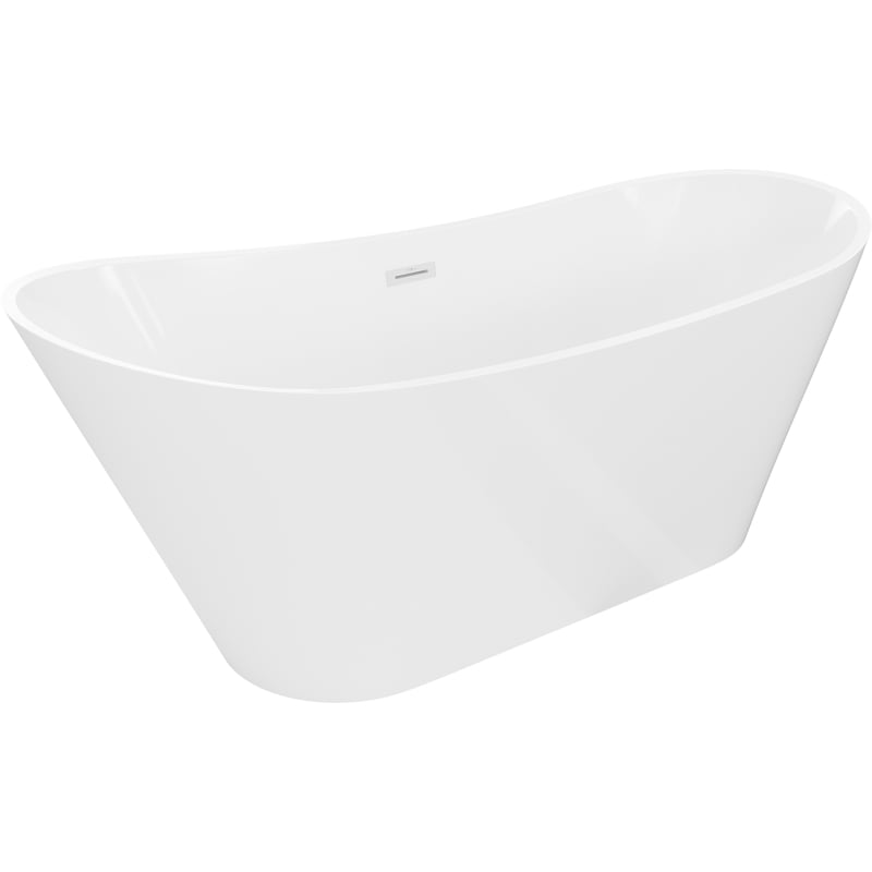 Mexen Dora cadă de baie tip freestanding 160 x 75 cm, albă, preaplin alb - 52071607500-20