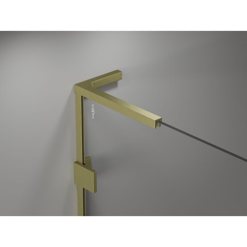 Mexen Lunar L Duo cabină de duș cu uși batante, stânga 85 x 75 cm, transparent, auriu periat - 834L-085L-075P-55-00