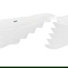 Mexen Dora cadă freestanding 160 x 75 cm, albă, preaplin auriu - 52071607500-50