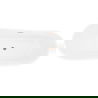 Mexen Dora cadă freestanding 160 x 75 cm, albă, preaplin cupru periat - 52071607500-65