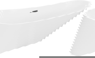 Mexen Dora cada independentă 160 x 75 cm, albă, preaplin gun metal - 52071607500-95