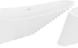 Mexen Dora cadă freestanding 170 x 75 cm, albă, preaplin alb - 52071707500-20