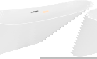 Mexen Dora cadă de sine stătătoare 170 x 75 cm, albă, preaplin cupru periat - 52071707500-65