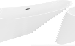 Mexen Dora szabadon álló kád 170 x 75 cm, fehér, túlfolyó gun metal - 52071707500-95