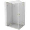 Mexen Lunar L Duo cabină de duș pivotantă stânga 95 x 70 cm, transparent, aurie periată - 834L-095L-070P-55-00