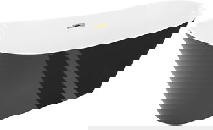 Mexen Dora cadă de sine stătătoare 170 x 75 cm, alb/negru, preaplin auriu - 52071707575-50