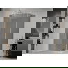 Mexen Roma cabină de duș cu balamale 100 x 80 cm, Grafit, Crom + cadă de duș Flat, Albă - 854-100-080-01-40-4010