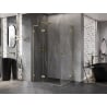 Mexen Lunar L Duo cabină de duș pivotantă 100 x 75 cm, transparentă, auriu periat - 834L-100L-075P-55-00