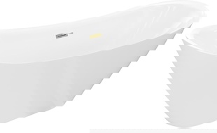 Mexen Lotos cadă de baie freestanding 140 x 75 cm, albă, preaplin auriu - 52051407700-50
