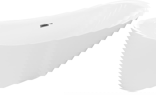 Mexen Lotos cadă freestanding 140 x 75 cm, albă, preaplin gun gri periat - 52051407700-66