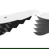 Mexen Lotos cadă freestanding 140 x 75 cm, alb/negru, preaplin gri pistol periat - 52051407775-66