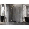 Mexen Lunar L Cabină de duș Duo batantă stânga 105 x 95 cm, transparentă, auriu periat - 834L-105L-095P-55-00