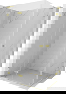 Mexen Lunar L Duo, balos kabin baloldali 115 x 80 cm, átlátszó, kefe arany - 834L-115L-080P-55-00