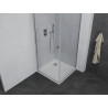 Mexen Pretoria cabina de duș cu uși batante 80 x 80 cm, transparentă, crom + cadă de duș Flat - 852-080-080-01-00-4010