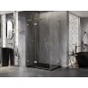 Mexen Lunar L Duo cabină de duș cu deschidere pivotantă 120 x 90 cm, transparentă, auriu periat - 834L-120L-090P-55-00