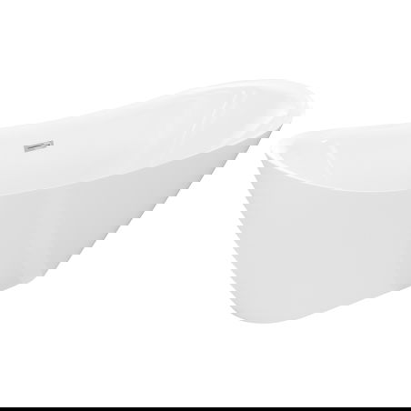 Mexen Lotos cadă de baie freestanding 160 x 75 cm, albă, preaplin crom - 52051607700-01