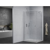 Mexen Pretoria cabină de duș cu balamale 100 x 90 cm, transparent, crom + cadă Flat - 852-100-090-01-00-4010