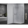 Mexen Pretoria cabină de duș cu ușă batantă 100 x 90 cm, transparentă, crom + cadă Flat - 852-100-090-01-00-4010