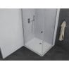 Mexen Pretoria cabină de duș cu ușă batantă 100 x 90 cm, transparentă, crom + cadă Flat - 852-100-090-01-00-4010