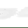 Mexen Lotos cadă de baie freestanding 170 x 75 cm, alb/negru, preaplin nichel periat - 52051707775-97