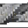 Cabină de duș Mexen Pretoria cu deschidere pivotantă 70 x 70 cm, transparentă, aurie + pardoselă Flat - 852-070-070-50-00-4010