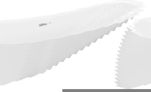 Mexen Lotos cadă de baie freestanding 180 x 75 cm, albă, preaplin crom - 52051807700-01