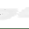 Mexen Lotos cadă freestanding 180 x 75 cm, albă, preaplin crom - 52051807700-01