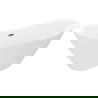 Mexen Lotos szabadon álló kád 180 x 75 cm, fehér, gun gray csiszolt túlfolyó - 52051807700-66