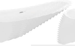 Mexen Lotos szabadon álló kád 180 x 75 cm, fehér, túlfolyó ecsetelt nikkel - 52051807700-97