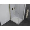 Cabină de duș Mexen Pretoria cu deschidere 70 x 90 cm, transparentă, aurie + cadă Flat - 852-070-090-50-00-4010