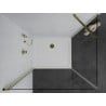Mexen Pretoria cabină de duș cu ușă batantă 70 x 100 cm, transparentă, aurie + cadă de duș Flat - 852-070-100-50-00-4010