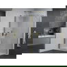 Mexen Pretoria cabină de duș cu balamale 70 x 100 cm, transparent, Aurie + cadă de duș Flat - 852-070-100-50-00-4010