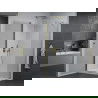 Mexen Pretoria cabină de duș cu ușă batantă 90 x 100 cm, transparentă, aurie + cadă de duș Flat - 852-090-100-50-00-4010