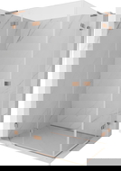 Mexen Lunar L Duo cabină de duș cu balamale stânga 90 x 80 cm, transparent, cupru periat - 834L-090L-080P-65-00