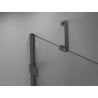 Mexen Lunar Duo cabină de duș batantă stânga 110 x 75 cm, transparent, gri oțel periat - 834-110L-075P-66-00