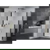 Mexen Pretoria Duo cabină de duș cu ușă batantă 70 x 70 cm, transparentă, neagră + cadă Flat - 852-070-070-70-02-4010B