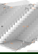 Mexen Lunar L Duo zuhanykabin nyíló balos 100 x 85 cm, átlátszó, polírozott réz - 834L-100L-085P-65-00