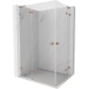 Cabină de duș cu balamale Mexen Lunar L Duo 105 x 70 cm, transparentă, cupru periat - 834L-105L-070P-65-00