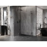 Mexen Lunar Duo bal ajtós zuhanykabin bal 120 x 80 cm, átlátszó, pisztoly szürke polírozott - 834-120L-080P-66-00