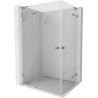 Mexen Lunar L Duo cabină de duș batantă stânga 105 x 100 cm, transparent, cupru periat - 834L-105L-100P-65-00