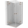 Mexen Lunar L Duo cabină de duș pliabilă 105 x 105 cm, transparent, cupru periat - 834L-105L-105P-65-00