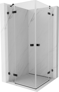 Mexen Lunar Duo cabină de duș cu deschidere 95 x 95 cm, transparent, negru - 834-095L-095P-70-00