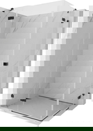 Mexen Lunar Duo nyitható zuhanykabin balos 100 x 80 cm, átlátszó, fekete - 834-100L-080P-70-00