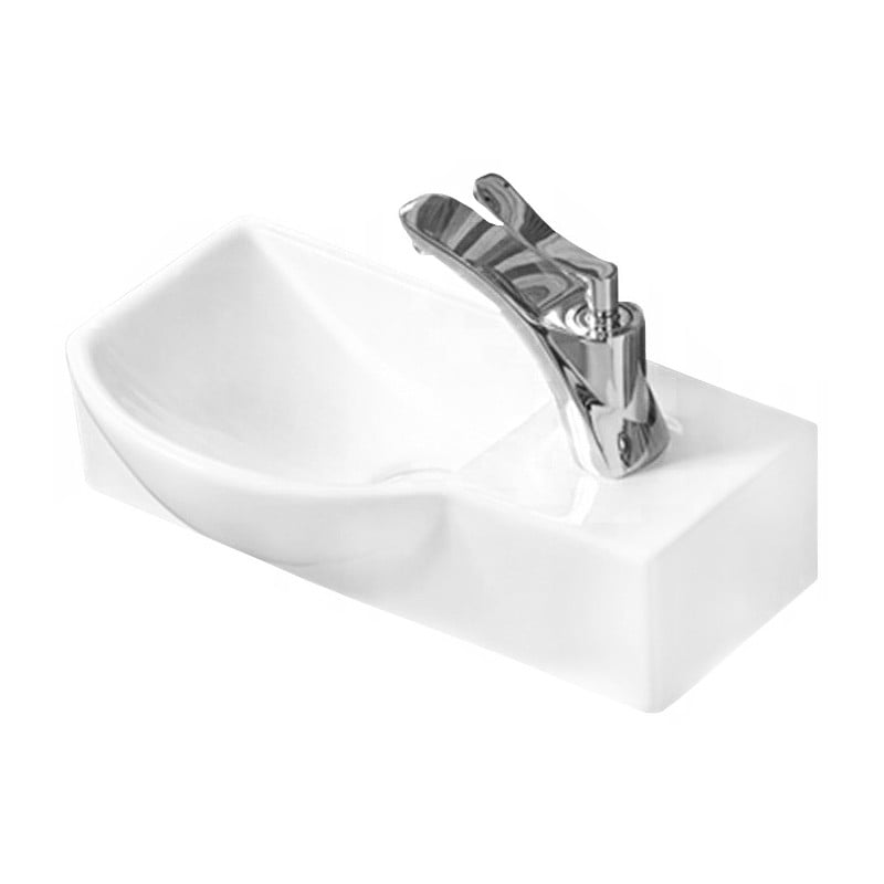 Mexen Hugo chiuvetă incastrată pe blat stânga 40 x 22 cm, albă - 21254000L
