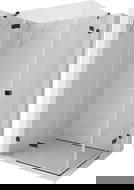 Mexen Lunar Duo cabină de duș batantă stânga 120 x 70 cm, transparentă, neagră - 834-120L-070P-70-00