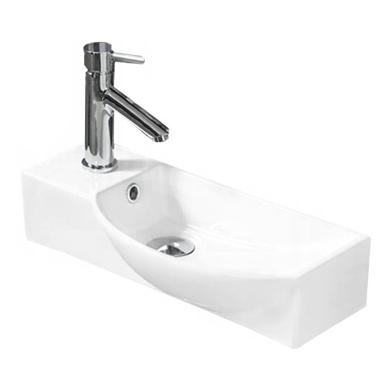 Mexen Hugo chiuvetă pe blat dreapta 50 x 23 cm, albă - 21255000R