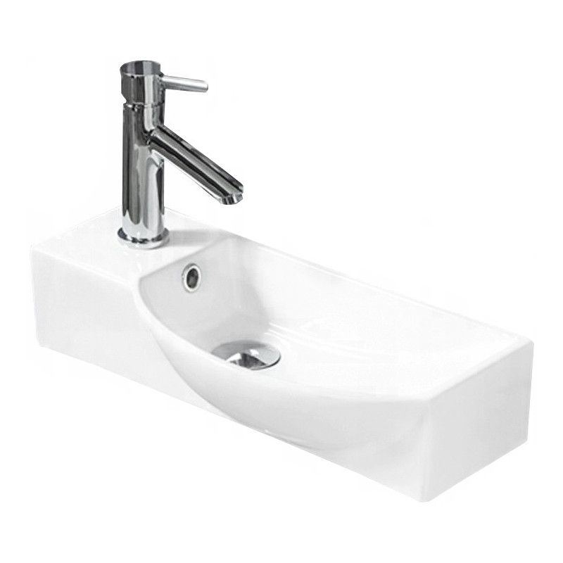 Mexen Hugo lavoar de blat dreapta 50 x 23 cm, alb - 21255000R